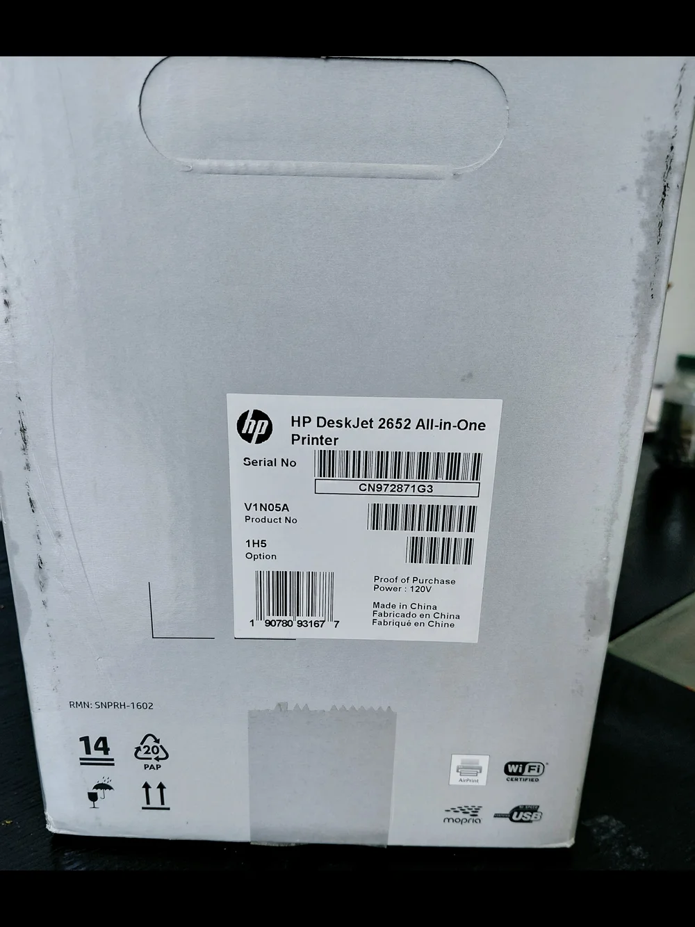 HP DeskJet 2652 All-in-One Wireless Printer